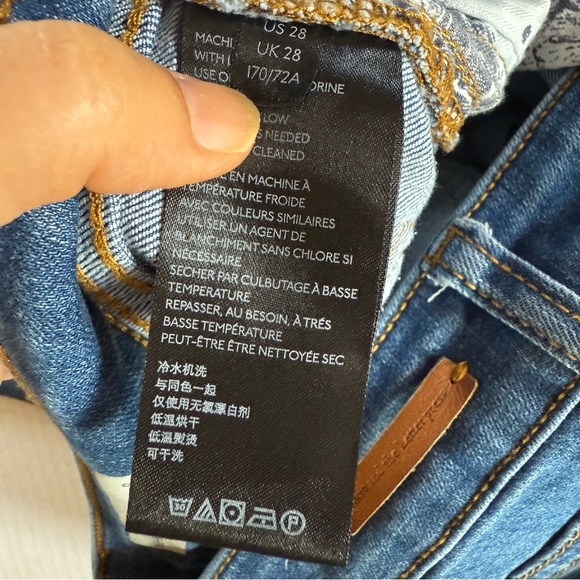 Pilcro and the Letterpress Women's High Rise Denim Leggings Jeans in Blue - Picture 9 of 12